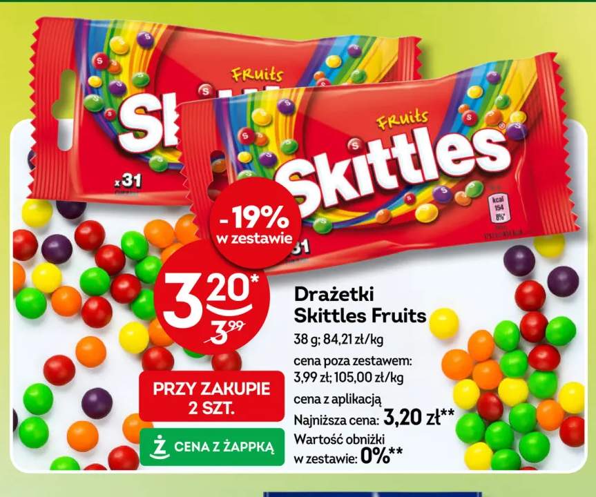 Drażetki Skittles Fruits