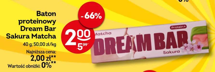 Baton proteinowy Dream Bar Sakura Matcha