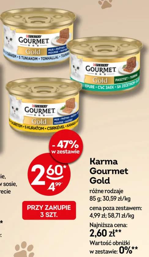 Karma Gourmet Gold mus z tuńczykiem +2 warianty
