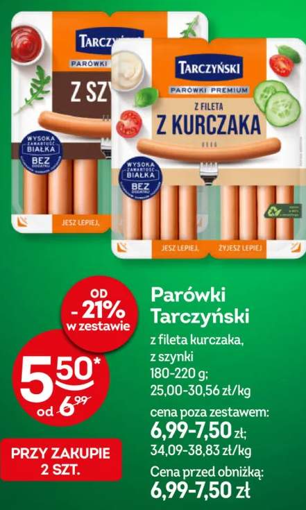 Parówki Tarczyński z fileta kurczaka +1 wariant