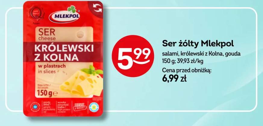 Ser żółty Mlekpol gouda +2 warianty
