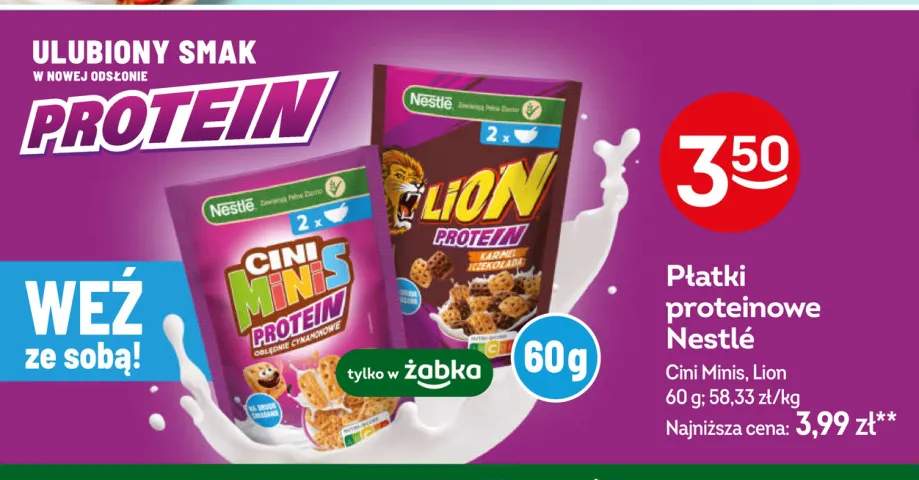 Płatki proteinowe Lion Nestlé +1 wariant