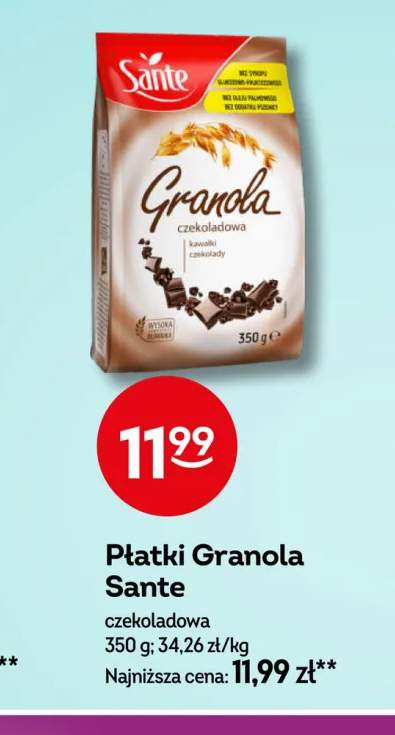 Płatki Granola czekoladowa Sante