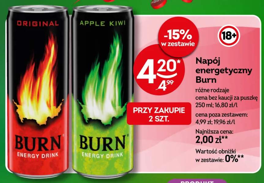 Napój energetyczny Burn Original +1 wariant
