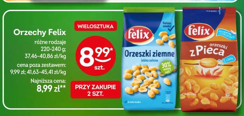 Orzeszki ziemne lekko solone Felix +1 wariant