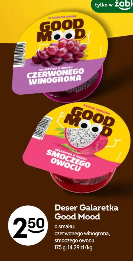 Deser galaretka Good Mood o smaku czerwonego winogrona +1 wariant