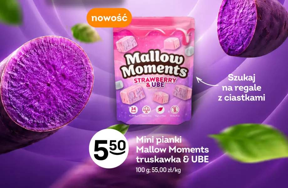 Mini pianki Mallow Moments truskawka & UBE