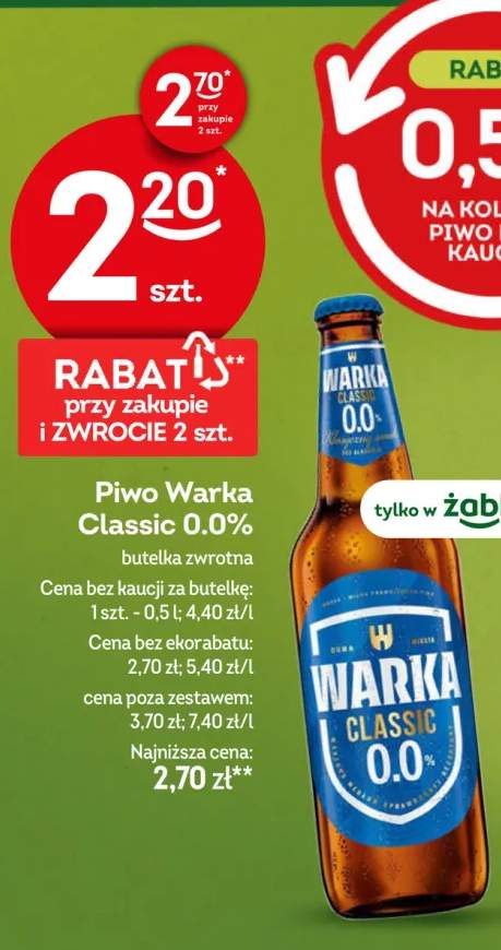 Piwo bezalkoholowe Warka Classic
