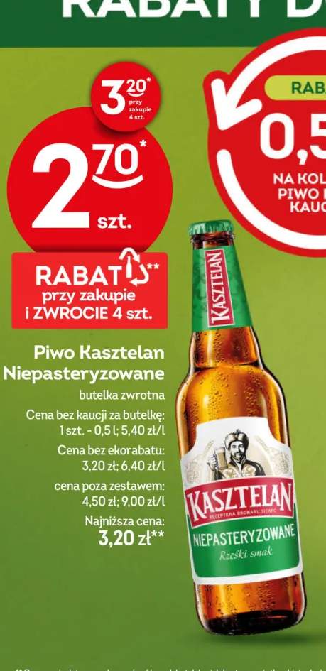 Piwo Kasztelan Niepasteryzowane