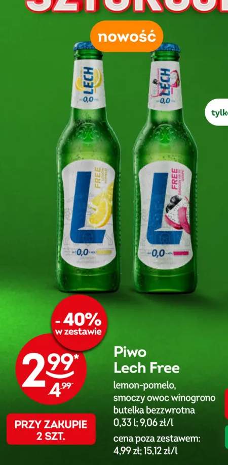 Piwo bezalkoholowe Lech lemon-pomelo +1 wariant