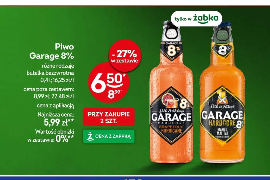 Piwo Garage 8% Hardcore Grapefruit Hurricane +1 wariant