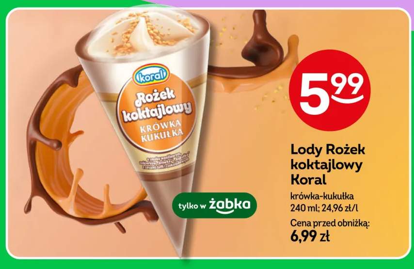 Lody Rożek koktajlowy krówka-kukułka