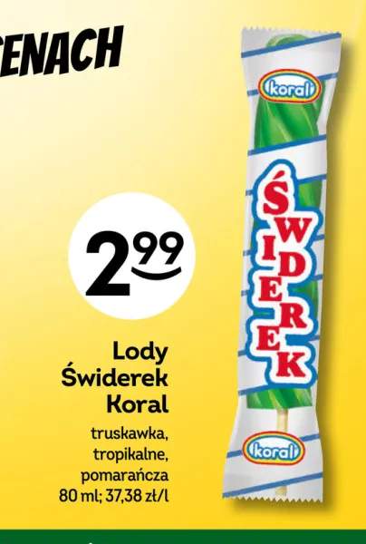 Lody Świderek truskawka +2 warianty