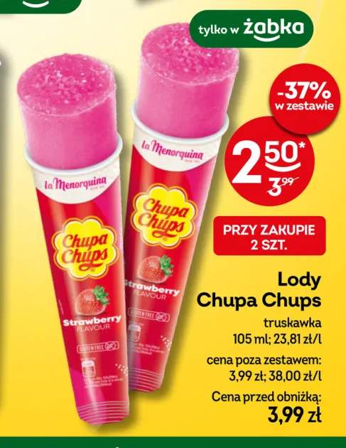 Lody Chupa Chups truskawka