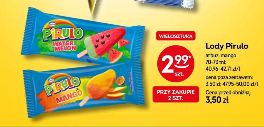 Lody Pirulo arbuz +1 wariant