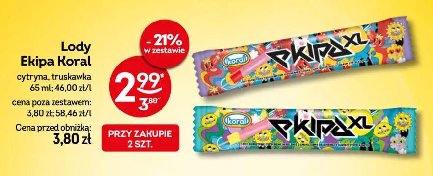 Lody Ekipa cytryna +1 wariant