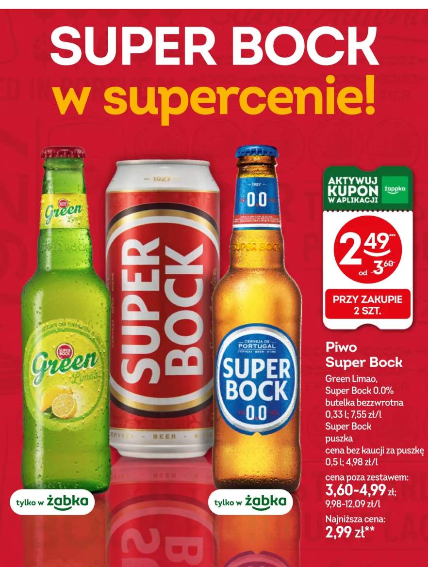 Piwo Super Bock Green Limao +2 warianty