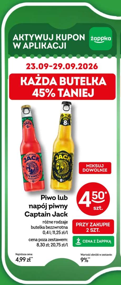 Piwo Captain Jack Watermelon Margarita +1 wariant