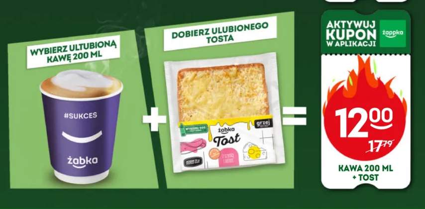 Zestaw kawa 200 ml + tost