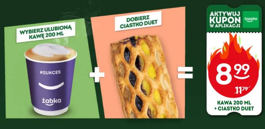 Zestaw kawa 200 ml + ciastko Duet