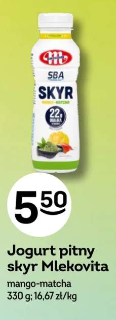 Jogurt pitny skyr Mlekovita mango-matcha