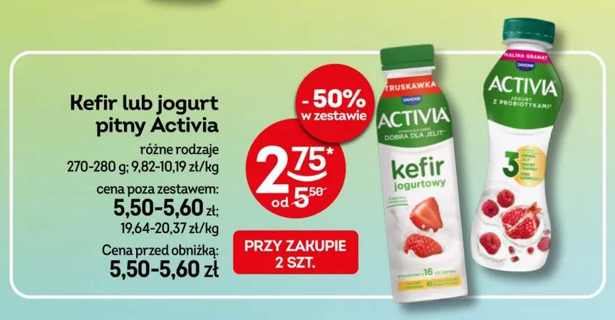 Kefir jogurtowy Activia truskawka +1 wariant