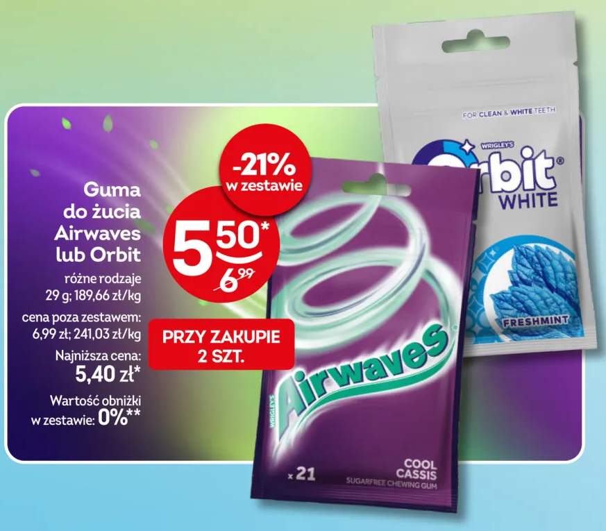 Guma do żucia Airwaves Cool Cassis +1 wariant