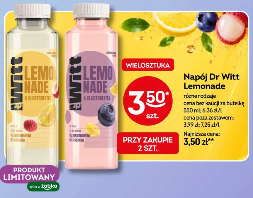 Napój Dr Witt Lemonade Lemon Lychee +1 wariant