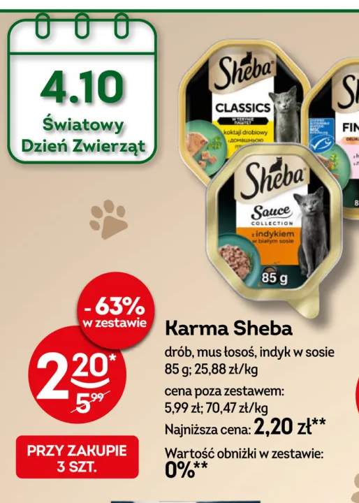 Karma Sheba mus łosoś +2 warianty