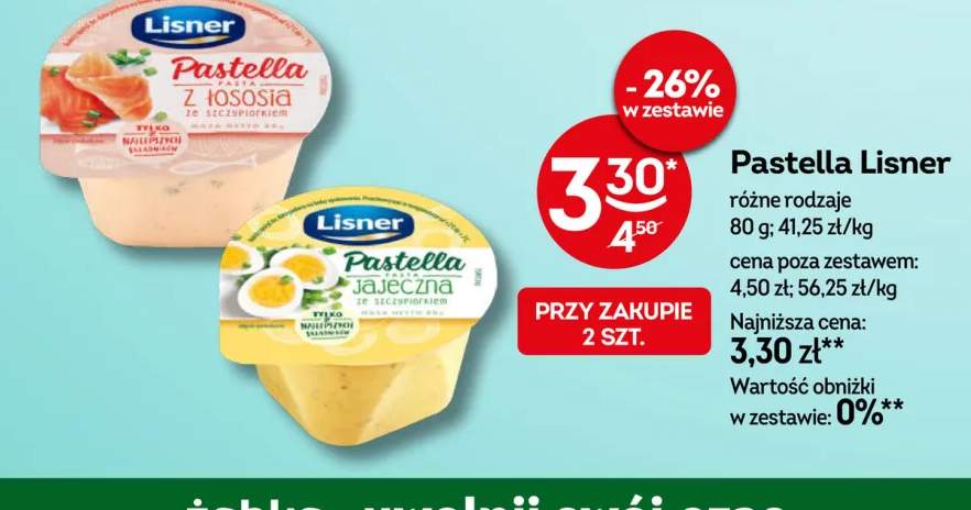 Pastella z łososia ze szczypiorkiem Lisner +1 wariant