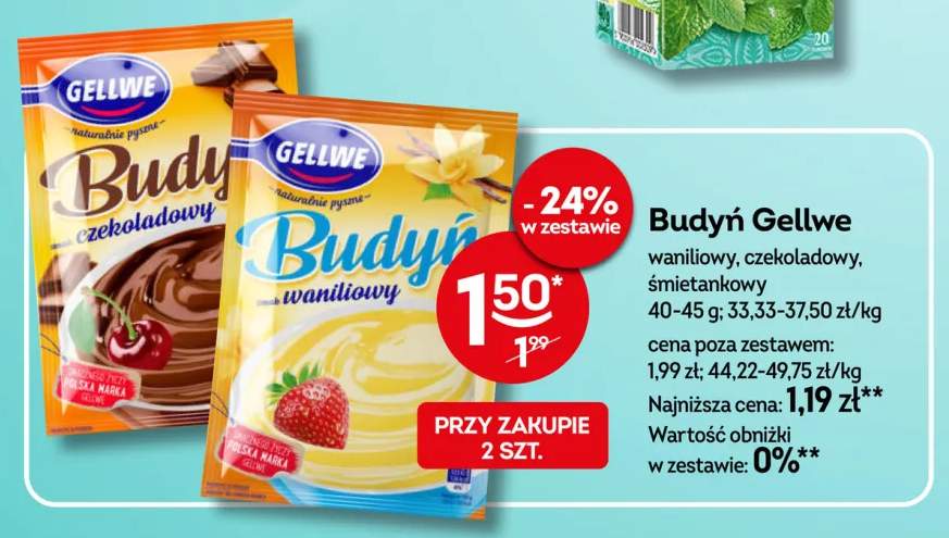 Budyń śmietankowy Gellwe +2 warianty