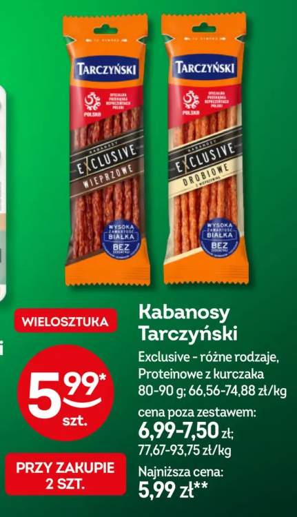 Kabanosy Tarczyński proteinowe z kurczaka +2 warianty