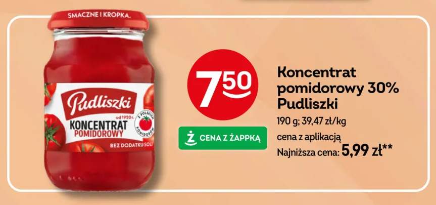 Koncentrat pomidorowy 30% Pudliszki