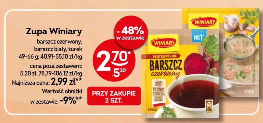 Zupa żurek Winiary +2 warianty