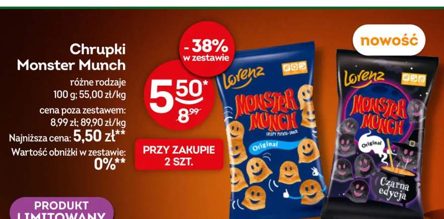 Chrupki Monster Munch Original Lorenz +1 wariant
