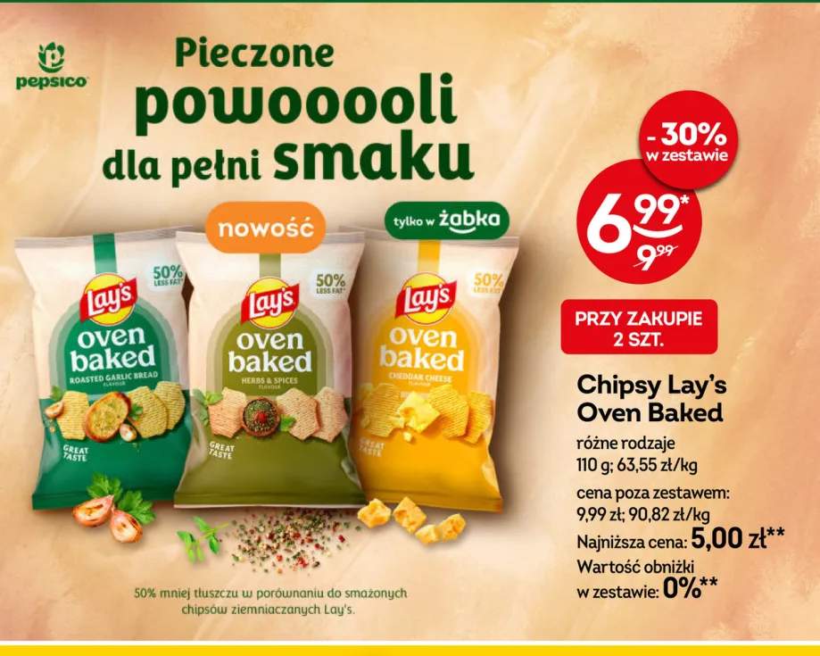 Chipsy Lay's Oven Baked Roasted Garlic Bread +2 warianty