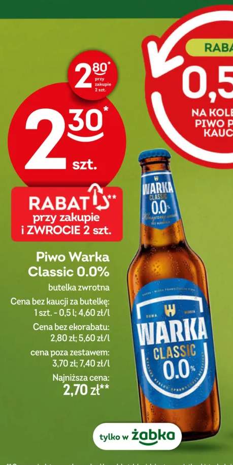 Piwo bezalkoholowe Warka Classic