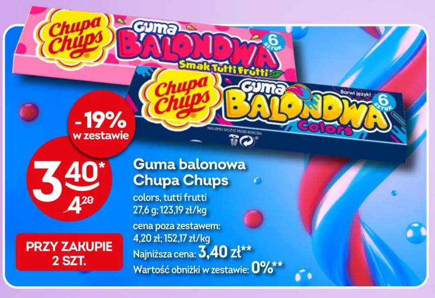 Guma balonowa Chupa Chups colors +1 wariant