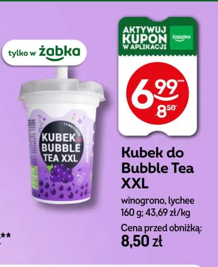 Kubek do Bubble Tea XXL winogrono +1 wariant
