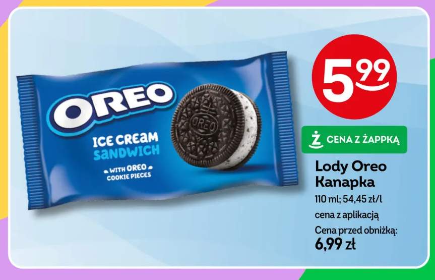 Lody Oreo Kanapka