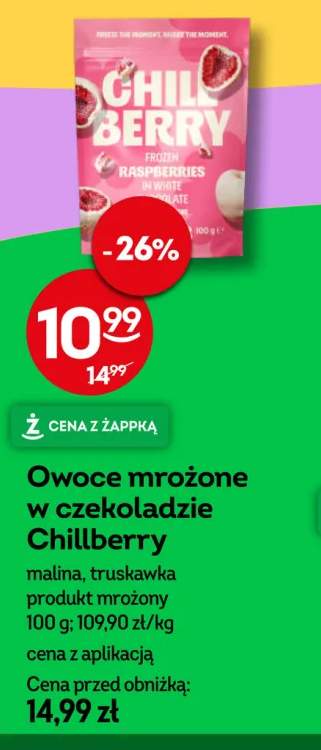 Owoce mrożone w czekoladzie Chillberry truskawka +1 wariant