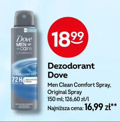 Dezodorant Dove Men Clean Comfort Spray +1 wariant