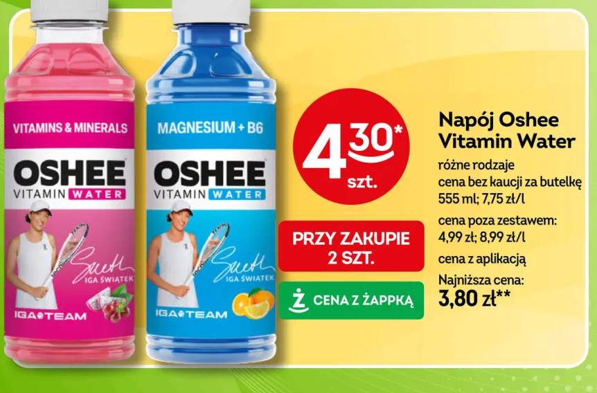 Napój Oshee Vitamin Water Vitamins & Minerals +1 wariant
