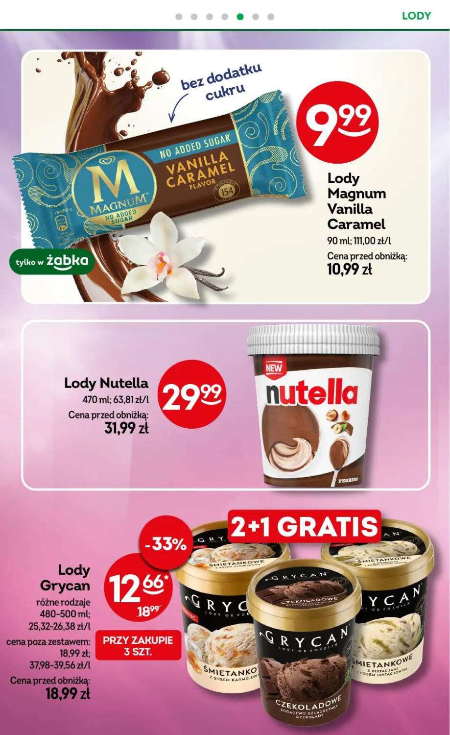 Lody Grycan abka Promocje Lipiec 2026 Lody Grycan abka Promocje Lipiec 2026